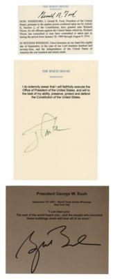 Lot #56 Carter, Ford, and Bush (3) Signed Souvenir Typescripts - Image 1