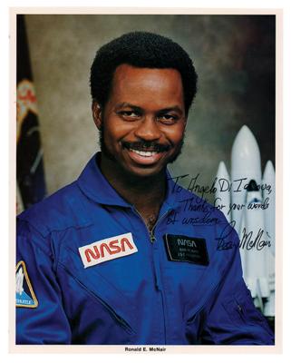 Lot #308 Space Shuttle Challenger (3) Signed Photographs - McNair, Onizuka, and Scobee - Image 3