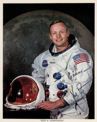 Lot #296 Neil Armstrong Signed Photograph