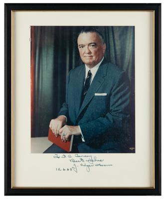 Lot #183 J. Edgar Hoover Signed Photograph - Image 3