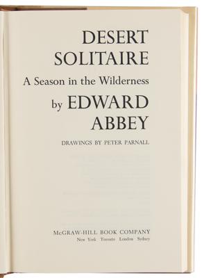 Lot #409 Edward Abbey: Desert Solitaire (First Edition) - Image 2