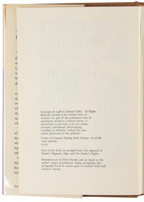 Lot #409 Edward Abbey: Desert Solitaire (First Edition) - Image 3