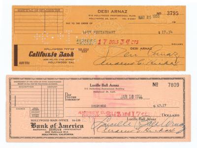 Lot #701 Lucille Ball and Desi Arnaz (2) Signed Checks - Image 1