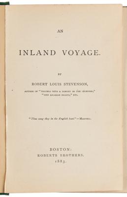 Lot #483 Robert Louis Stevenson: An Inland Voyage (First American Edition) - Image 2