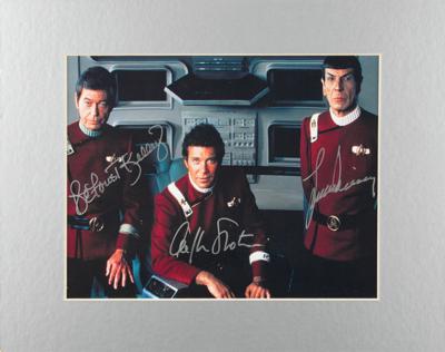 Lot #862 Star Trek: Shatner, Nimoy, and Kelley Signed Photograph - Image 2