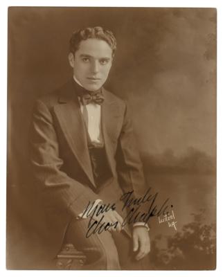 Lot #657 Charlie Chaplin Signed Photograph by
