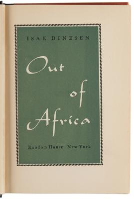 Lot #430 Isak Dinesen: Out of Africa (First Edition) - Image 2