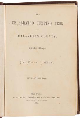 Lot #427 Samuel Clemens: The Celebrated Jumping Frog of Calaveras County by Mark Twain (Second Edition) - Image 2