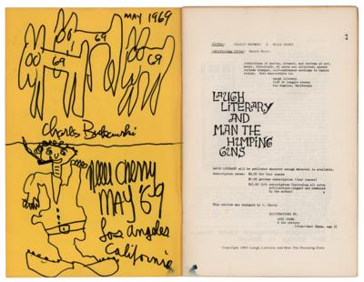 Lot #423 Charles Bukowski Signed Literary Magazine with Sketch - Image 1