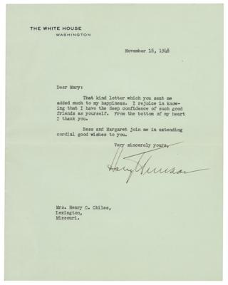 Lot #106 Harry S. Truman Typed Letter Signed as President - Image 1