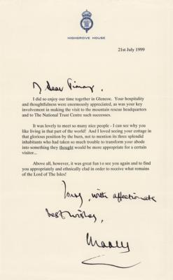 Lot #194 King Charles III Typed Letter Signed to Jimmy Savile