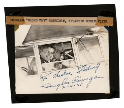 Lot #274 Douglas 'Wrong Way' Corrigan (2) Signed Items - ALS and Signed Photo - Image 2