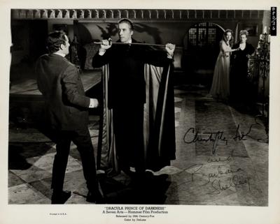 Lot #809 Christopher Lee and Barbara Shelley Signed Photograph - Image 1