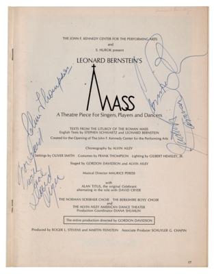 Lot #555 Leonard Bernstein Signed Program