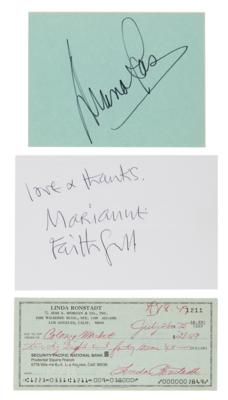 Lot #632 Popular Musicians (6) Signatures with Bobby Darin and Diana Ross - Image 1