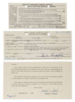 Lot #782 Hollywood (6) Signed Employment Documents - Image 2