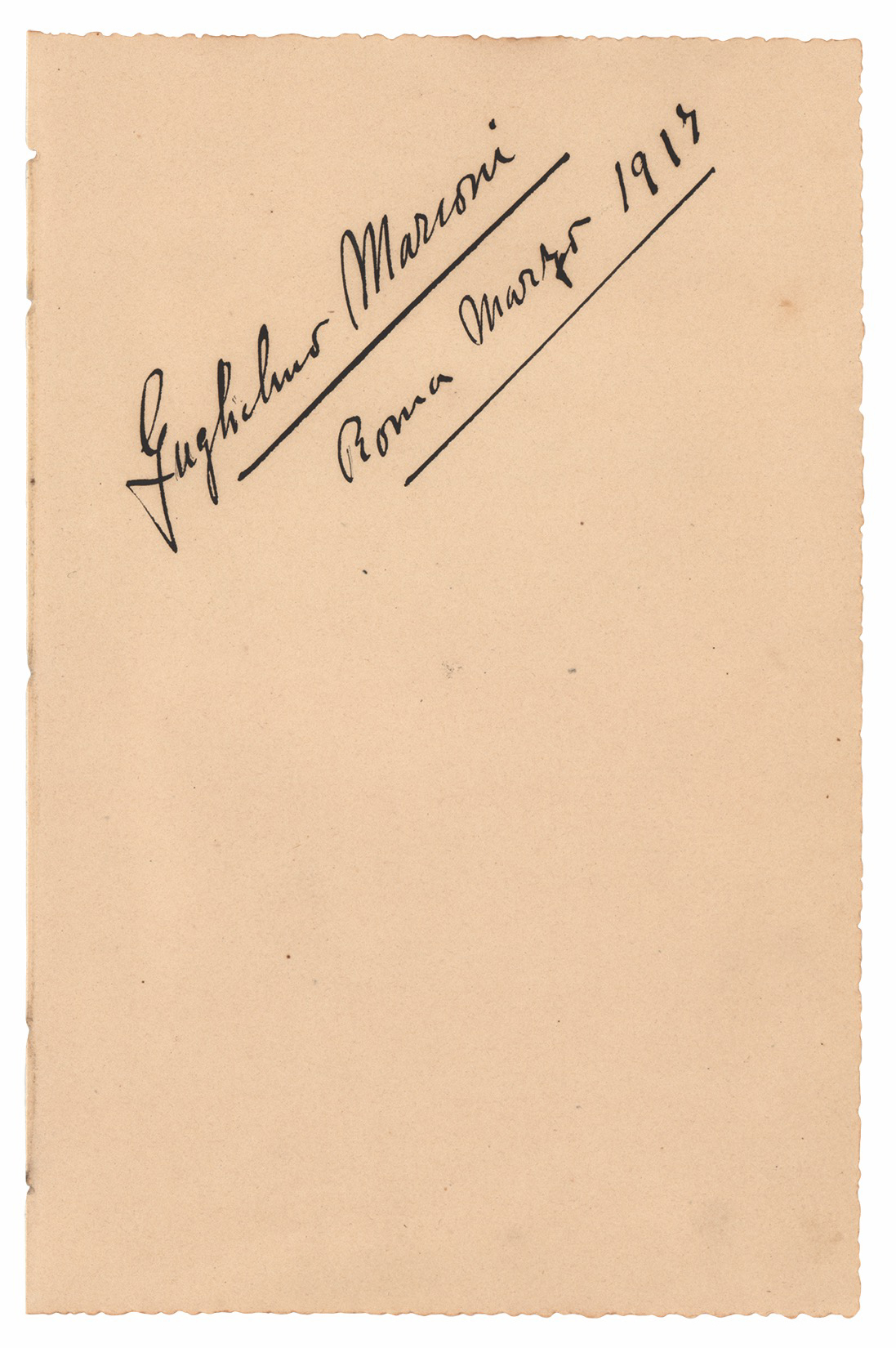 Lot #207 Guglielmo Marconi Signature - Image 1