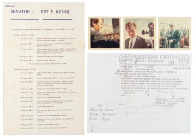 Lot #190 Robert F. Kennedy Signed Airline Atlas with (3) Candid Photographs - Image 2