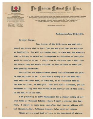 Lot #141 Clara Barton Typed Letter Signed on American National Red Cross Letterhead - Image 1