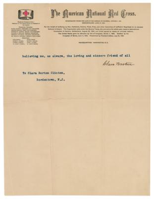 Lot #141 Clara Barton Typed Letter Signed on American National Red Cross Letterhead - Image 2