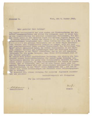 Lot #121 Theodor Herzl Circular Letter Signed on Zionism - Image 1