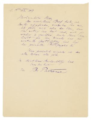 Lot #392 Boris Pasternak Autograph Letter Signed - Image 1