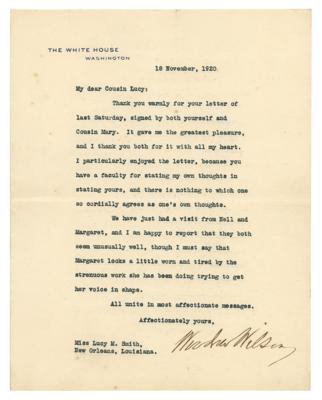 Lot #114 Woodrow Wilson Typed Letter Signed as President - Image 1