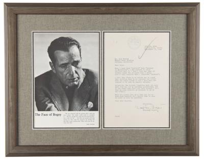 Lot #654 Humphrey Bogart Typed Letter Signed to