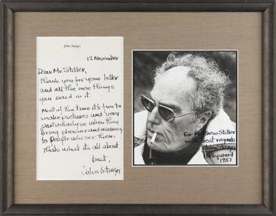 Lot #870 John Sturges (2) Signed Items - ALS and Photograph - Image 1