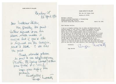 Lot #461 Arthur Miller and Inge Morath Mini Archive of (4) Letters and Signed Oversized Photograph - Image 4