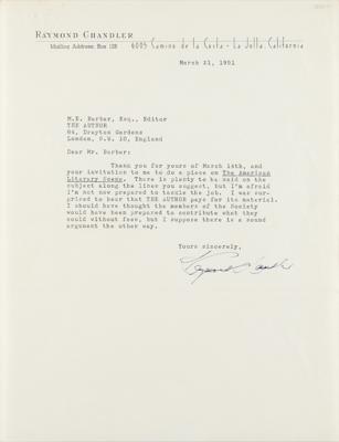 Lot #364 Raymond Chandler (5) Typed Letters Signed - Image 4