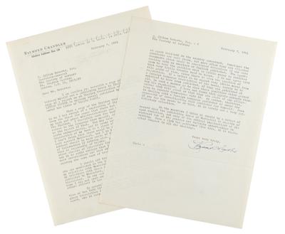 Lot #364 Raymond Chandler (5) Typed Letters Signed - Image 6