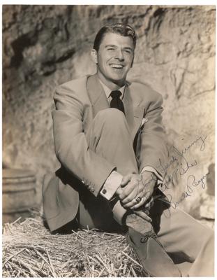 Lot #99 Ronald Reagan Signed Photograph - Image 1