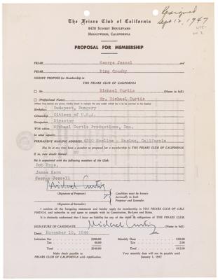 Lot #731 Michael Curtiz Document Signed - Image 1