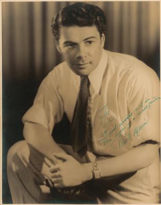 Lot #830 Paul Muni Signed Oversized Photograph - Image 1