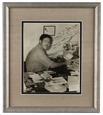 Lot #382 Ernest Hemingway Signed Photograph (1937) - Image 2