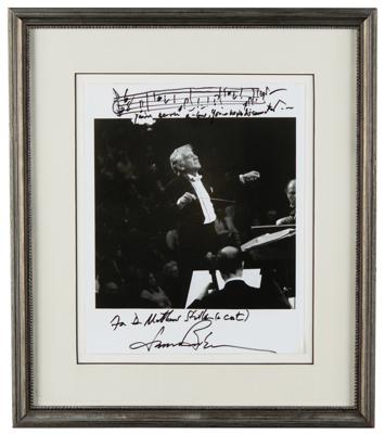 Lot #496 Leonard Bernstein Signed Photograph with AMQS from West Side Story - Image 2