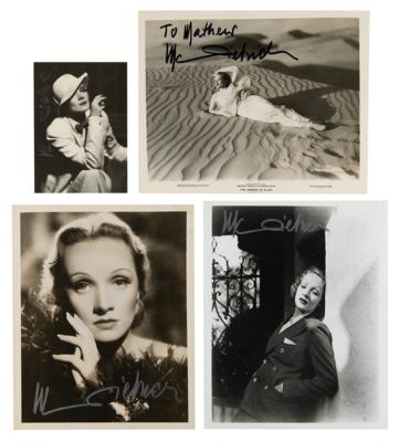 Lot #745 Marlene Dietrich (4) Signed Photographs