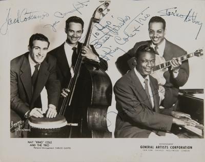 Lot #571 Nat King Cole and Trio Signed Photograph