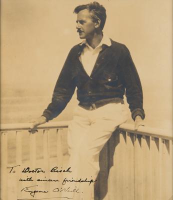 Lot #391 Eugene O'Neill Signed Photograph in Provincetown, Presented to His Psychiatrist - Image 1