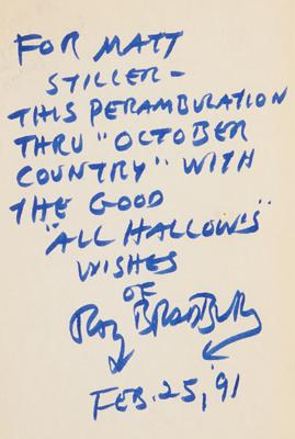 Lot #419 Ray Bradbury Signed Book - Image 2