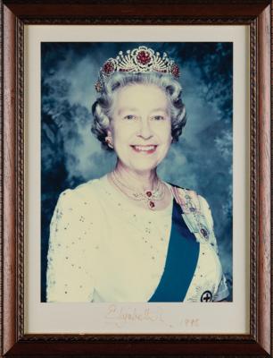 Lot #132 Queen Elizabeth II Signed Oversized Photograph - Image 2