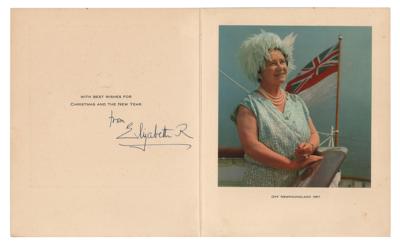 Lot #175 Elizabeth, Queen Mother Signed Christmas Card (1967) - Image 1