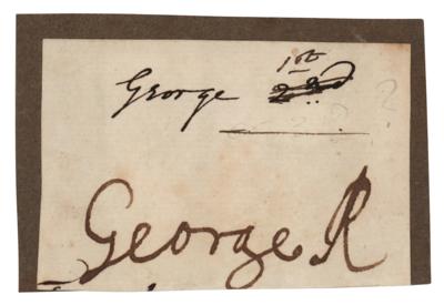 Lot #198 King George I Signature