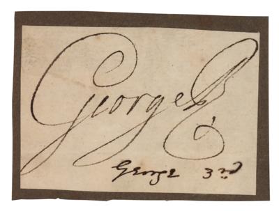 Lot #201 King George III Signature