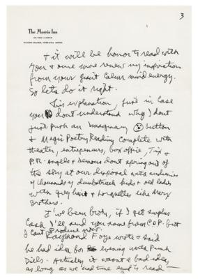 Lot #380 Allen Ginsberg Autograph Letter Signed to Fellow Beat Generation Poet Gregory Corso - Image 3