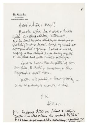 Lot #380 Allen Ginsberg Autograph Letter Signed to Fellow Beat Generation Poet Gregory Corso - Image 4