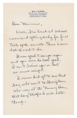 Lot #47 Bill Clinton Early Autograph Letter Signed to Grandmother - Image 2