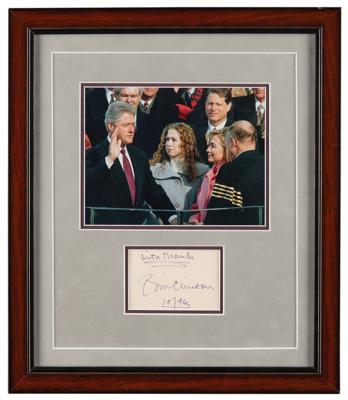 Lot #62 Bill Clinton Signature as President - Image 1