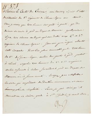 Lot #250 Napoleon Letter Signed on Preparations for Invasion of Russia (1812) - Image 1